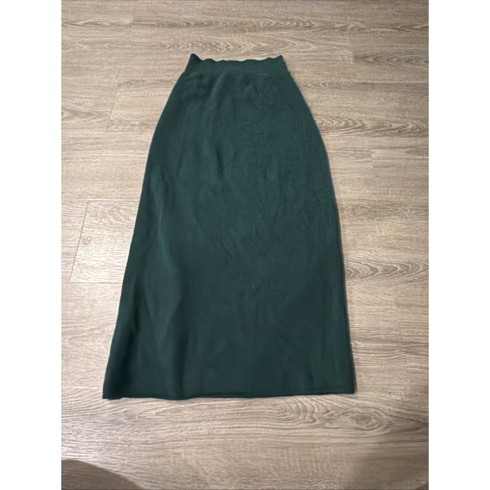 Frame Cashmere Blend Compact Pencil Skirt in Pine‎ Size XS - Picture 7 of 7